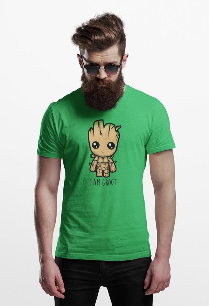 D&B 150 Uni Polo MO00096 I am Groot Grün-Größe M