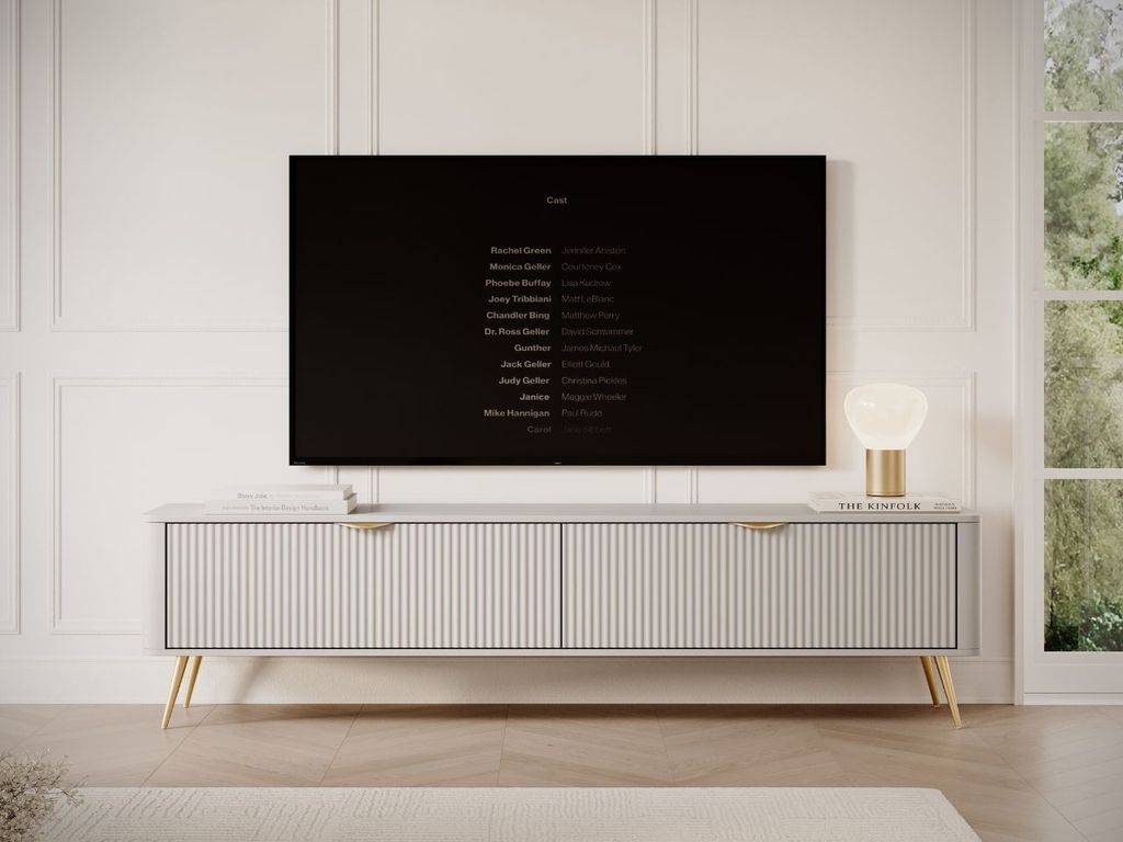 GrainGold TV-Schrank Latina - RTV-Schrank, RTV-Tisch, Lowboard, Wohnwand Modern - TV-Schrank Beige