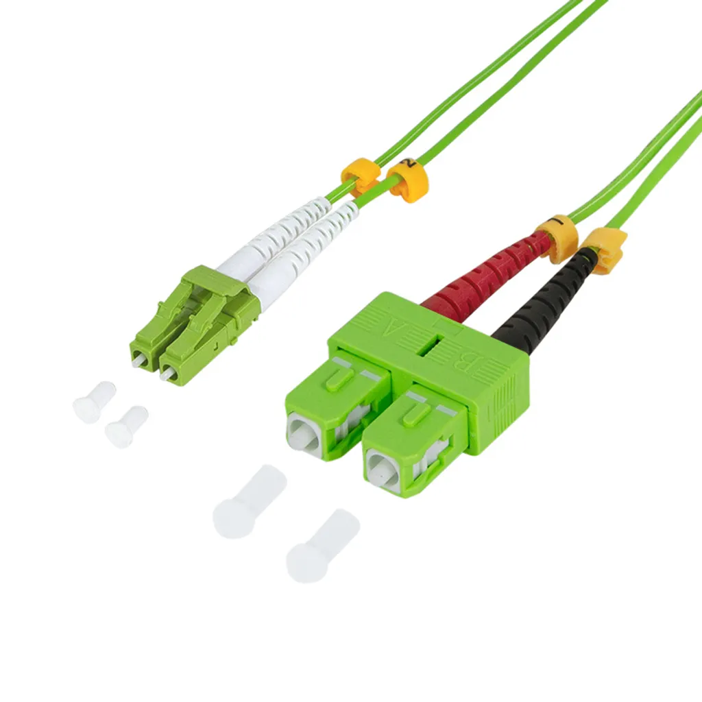 Cavo Fibra LC-SC OM5 15 metri Verde Lime | LogiLink FP5LS15