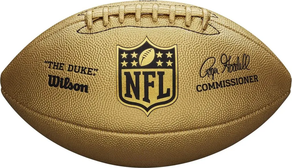 Ballon Wilson Duke Gold WTF1826XB au Design Métallique pour Foot US Pro