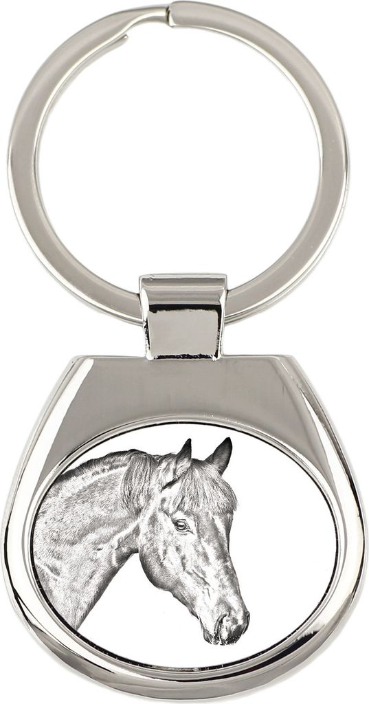 Braunes Pferd - Schlüsselanhänger mit Pferd, Anhänger mit Aufdruck, personalisierter Anhänger der Marke Art-Dog