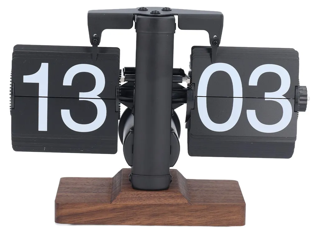 Horloge de bureau rétro pour étagère au design chic et automatique