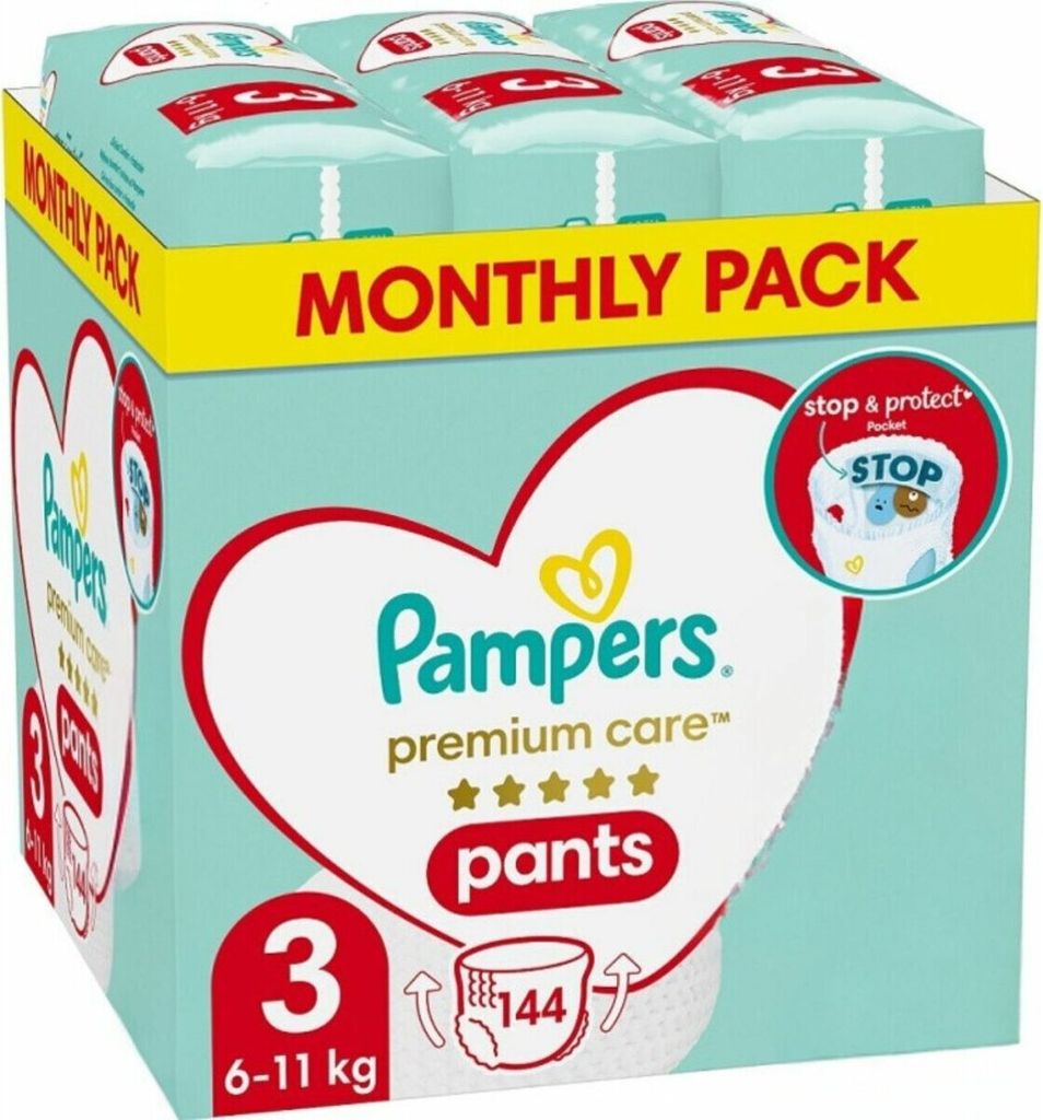 PAMPERS Premium PANTS MTH Windeln Größe 3 (6-11kg) 144St. Produktbild 