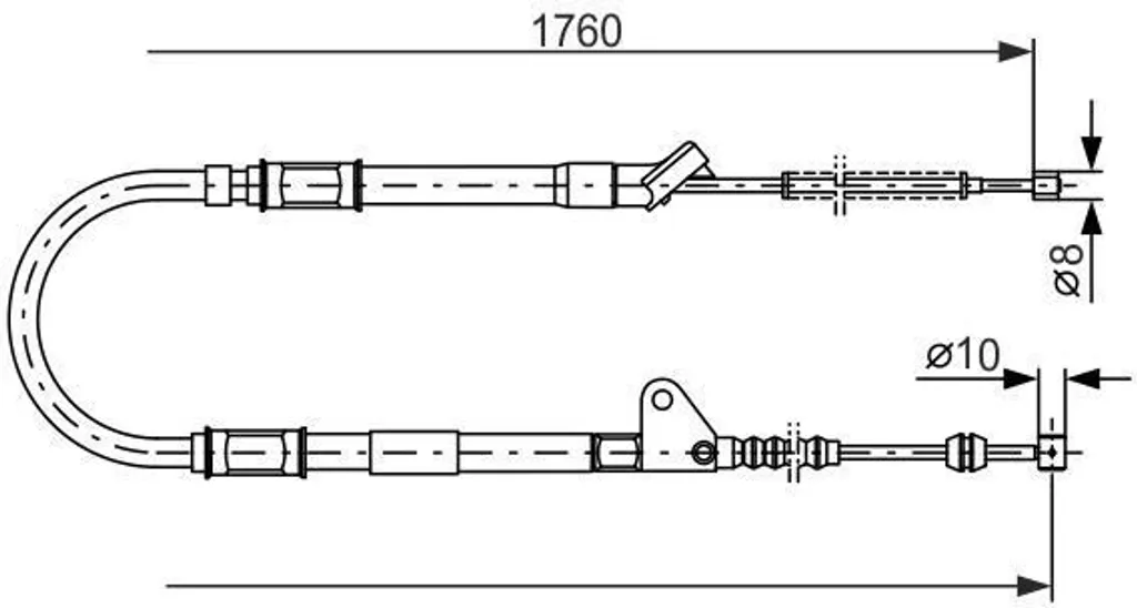 Réparer le frein à main de votre Avensis T22 avec ce câble Bosch 4642020480