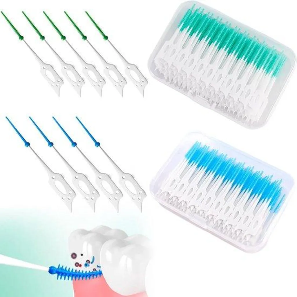 Éliminez la plaque avec 400 brossettes interdentaires tête souple nylon