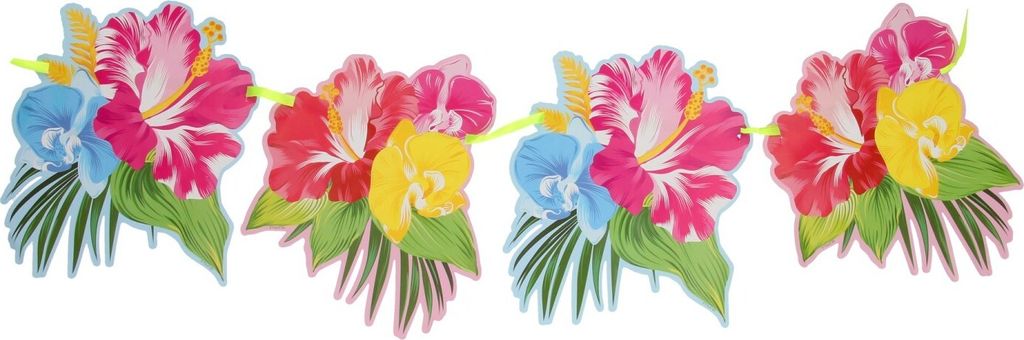 Guirlande d'hibiscus tropicaux 6m Image du produit 