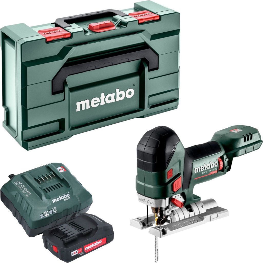 Metabo STA 18 LTX 150 BL Akku Stichsäge 18 V 150 mm Brushless + 1x Akku 2,0 Ah + Ladegerät + Metabox