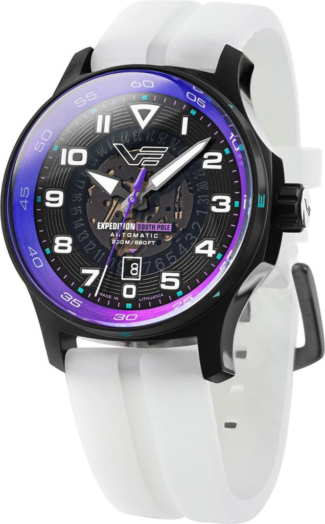 Vostok Europe YN55-592C760_WHT Herrenuhr Expedition South Pole Automatik Weiß/Lila