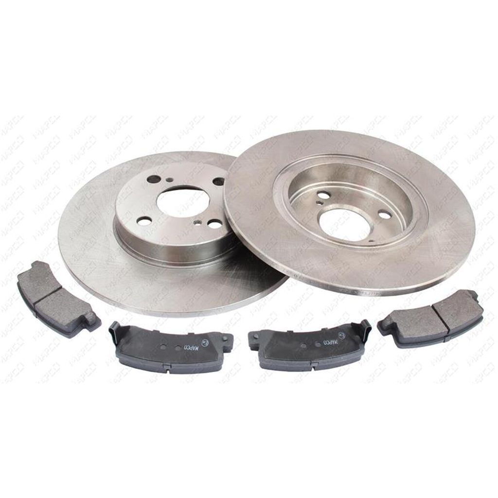 Mapco Bremsscheiben+Bremsbelaege (Bremsensatz) Hinterachse TOYOTA COROLLA Compact (_E11_),COROLLA (_E11_),COROLLA Liftback (_E11_),COROLLA Wagon (_...