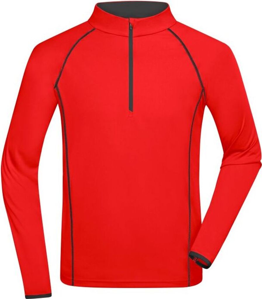 Langarm Funktionsshirt für Fitness und Sport bright-orange/black, Gr. XL