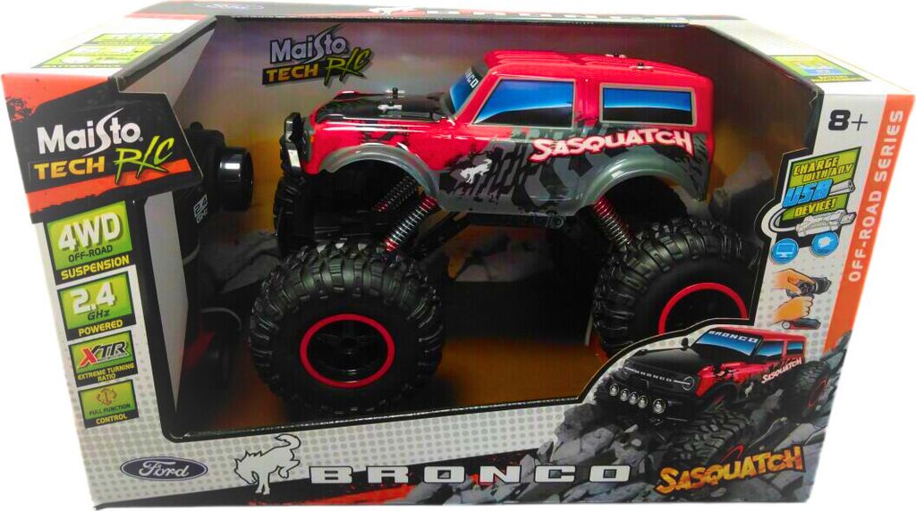 Maisto RC - 1:10 Ford Bronco Sasquatch, rot
