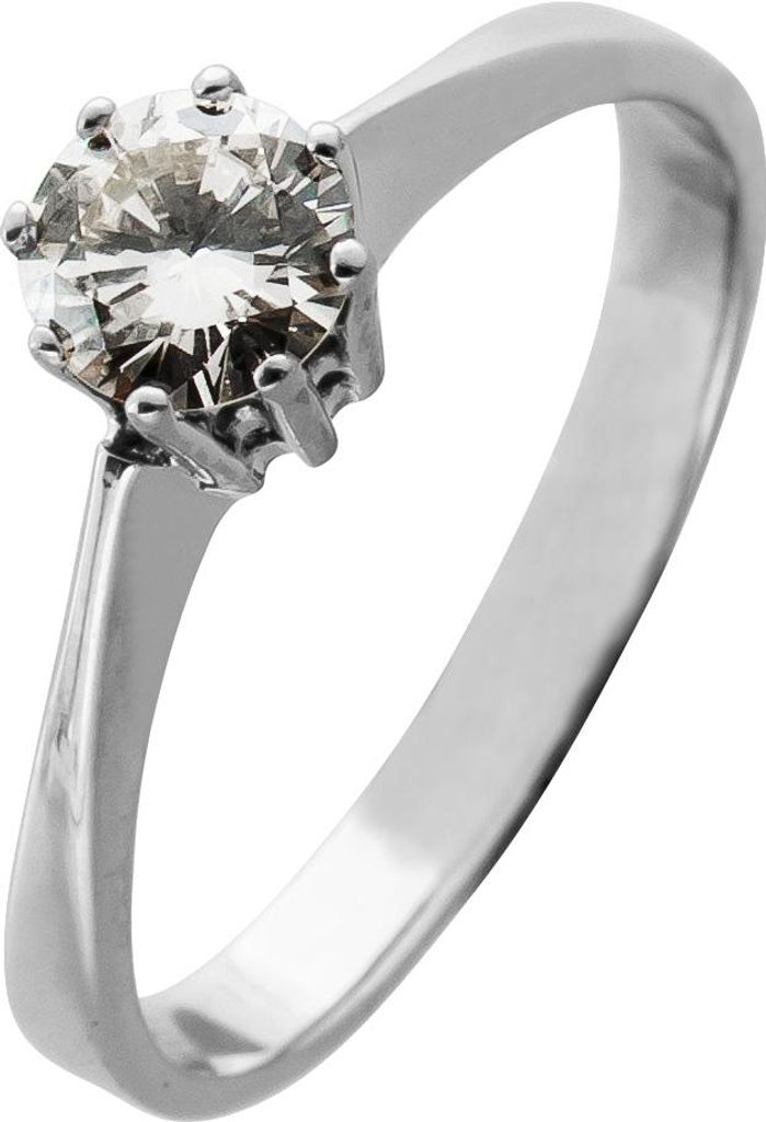Verlobungsring Weißgold 585 14K Solitär Brillant 0.65ct ca 18