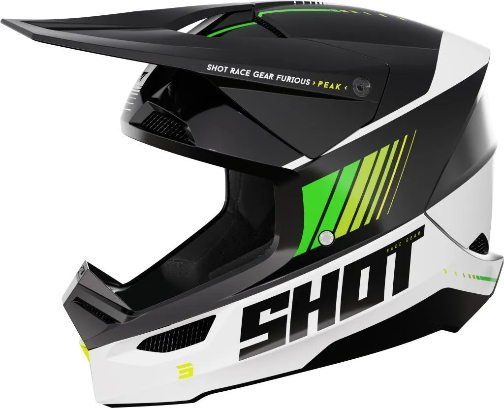 Casque de motocross SHOT Furious Peak Vert Brillant - Taille XS (53-54)