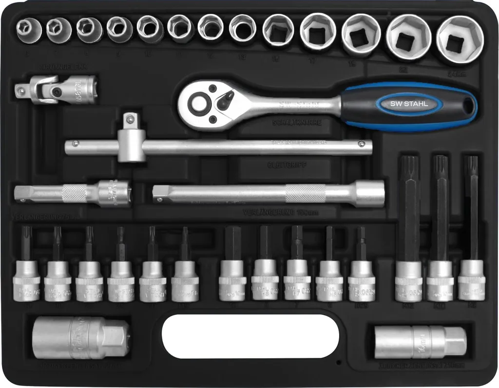 Cliquet à denture fine avec douilles hexagonales 3/8 pour serrage précis