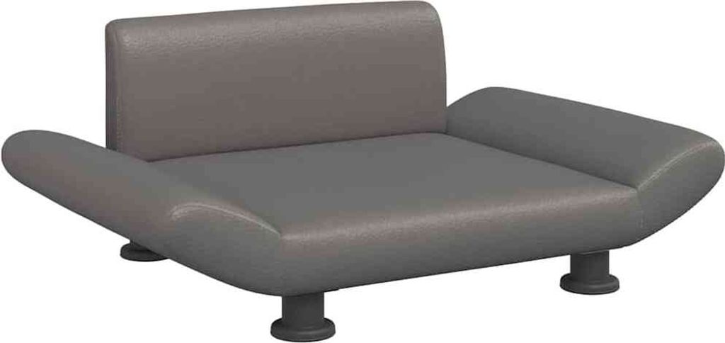vidaXL Pelíšek pro psy šedý 70x45x28 cm Imitace kůže Obrázek produktu 