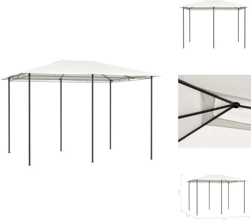 Tonnelle de Jardin 3x4m Crème - Barnum de Réception Grande Capacité
