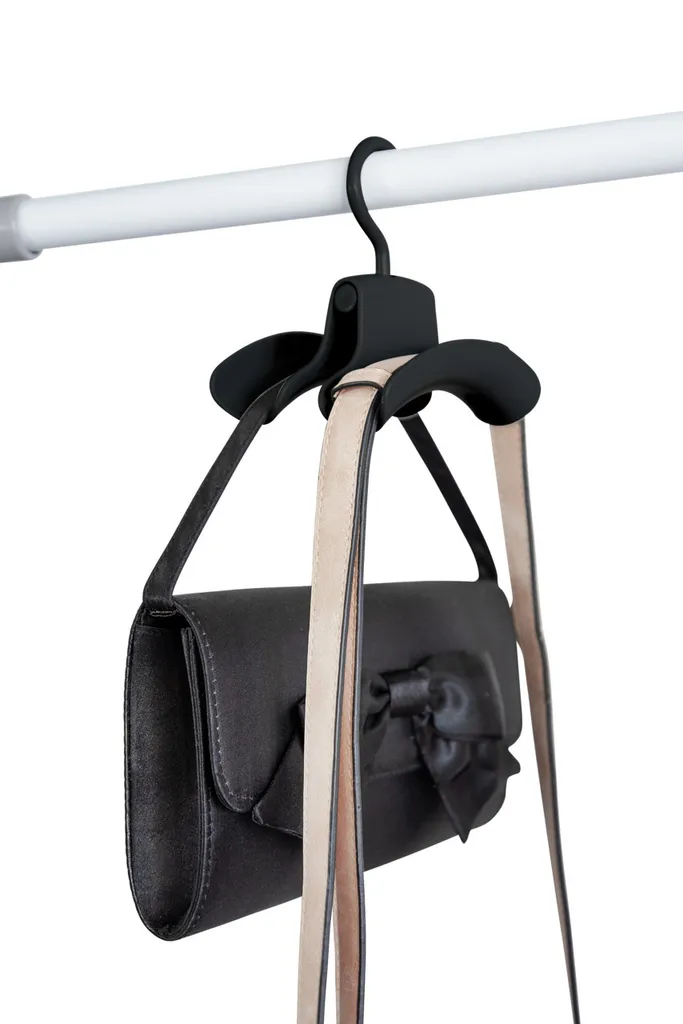 Support de sacs Herkules noir robuste en acier pour rangement vertical - 8