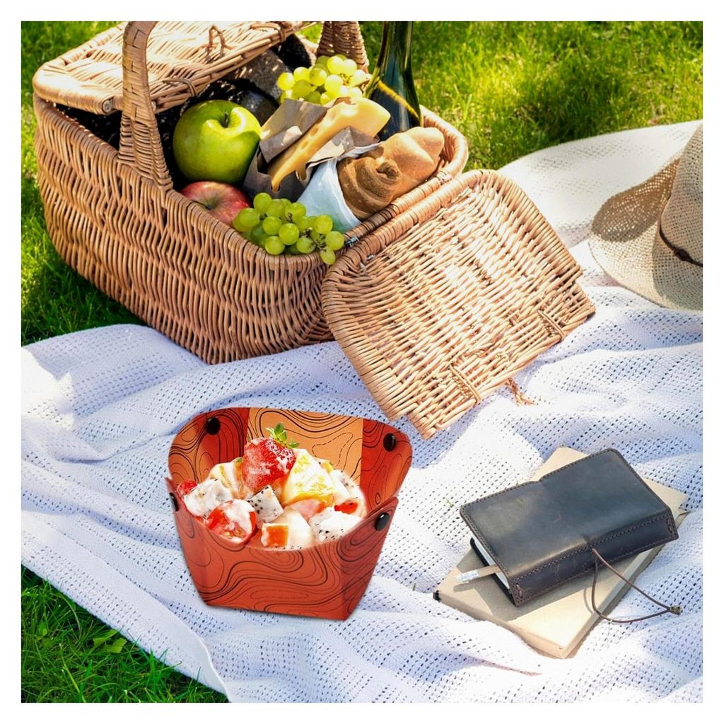 Faltbare Camping-Schüssel - Mehrfach verwendbares Geschirr für Camping, Picknick, Reisen und Familienfeiern