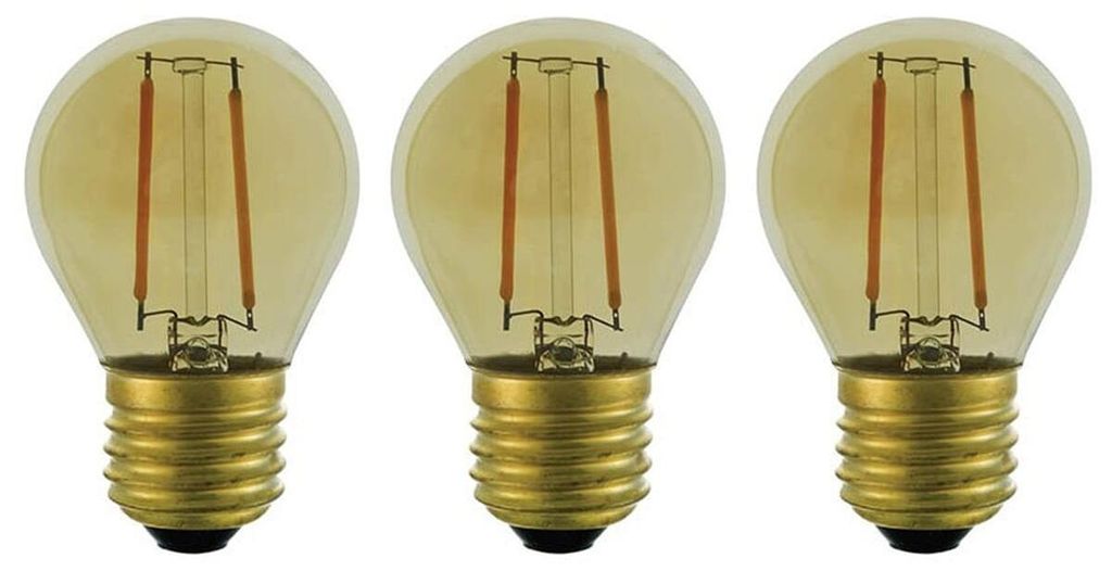 VITO E27 LED Filamentlampe G45 2W 300lm 2500K 240V 3 Stück Produktbild 