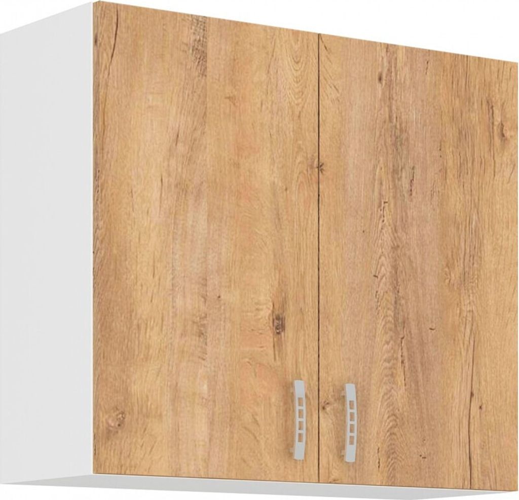 Küchenhängeschrank SABRYA – Breite 80 cm, Lefkas-Eiche / weiß