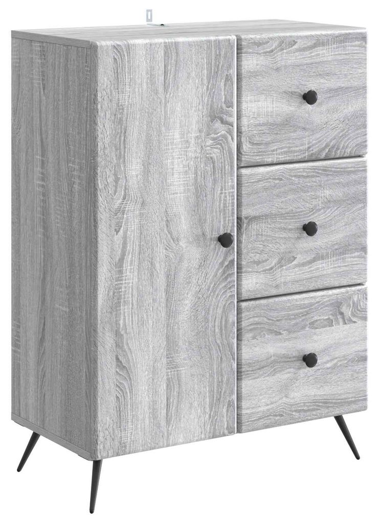 Sideboard Graues Sonoma 66 x 34,5 x 90 cm Holzwerkstoff