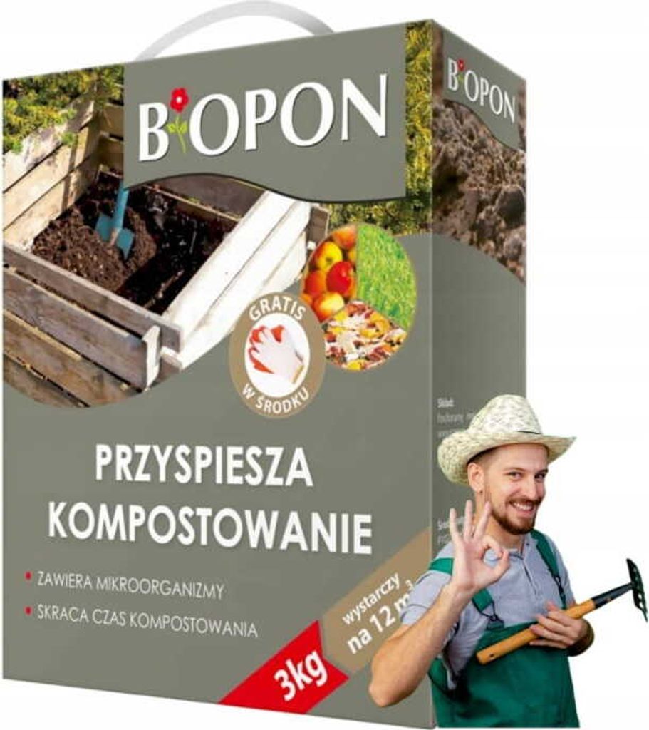 Biopon kompostér 3 kg Urýchľuje kompostovanie trávy v Obrázok produktu 