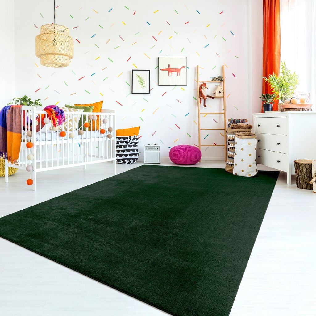 TT Home Teppich Kinderzimmer Waschbar Rutschfest Kinderteppich Junge Mädchen Weich Pastell Größe 140x200 cm