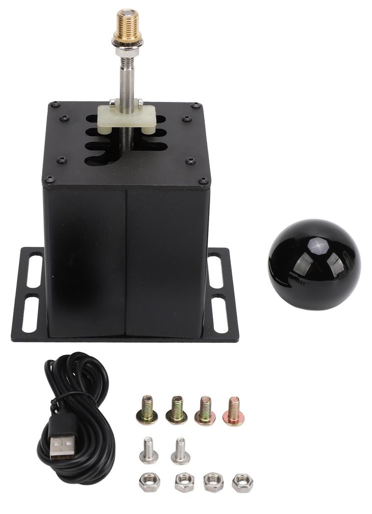 6+R PC USB Simulator Schalthebel H Gangschalthebel Rennspiel-Simulator Schalthebel Schwarz für G29 G27 G25 G920 T300RS GT Lenkrad