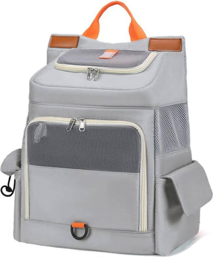 Zaino INF Grigio Trasportino Animali: Stile e Comfort in Città