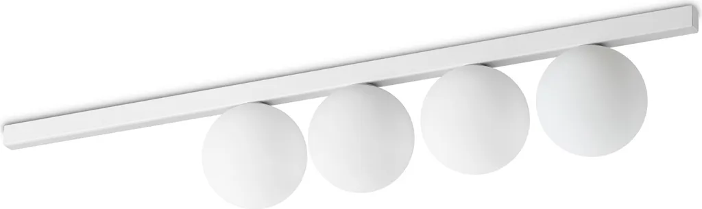 Luminaire de Plafond Design Blanc Métal 4 Spots G9 Binomio 3000K LED