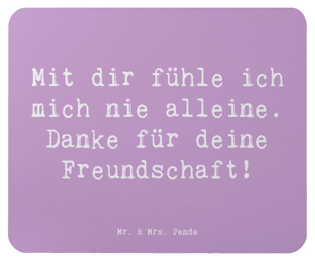 Mr. & Mrs. Panda Mauspad Spruch Beste Freundin - Lavendeltraum - Geschenk, Freundschaft, laptop mousepad, pc, Aufmerksamkeit, emotionale Unterstüt...