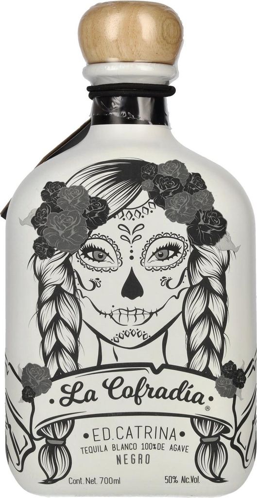 La Cofradia ED. CATRINA Tequila Blanco 100% de Agave NEGRO 50% Vol. 0,7l