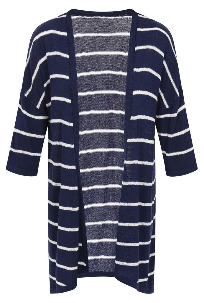 Mutha Damen Cardigan - marineblau-weiß, L
