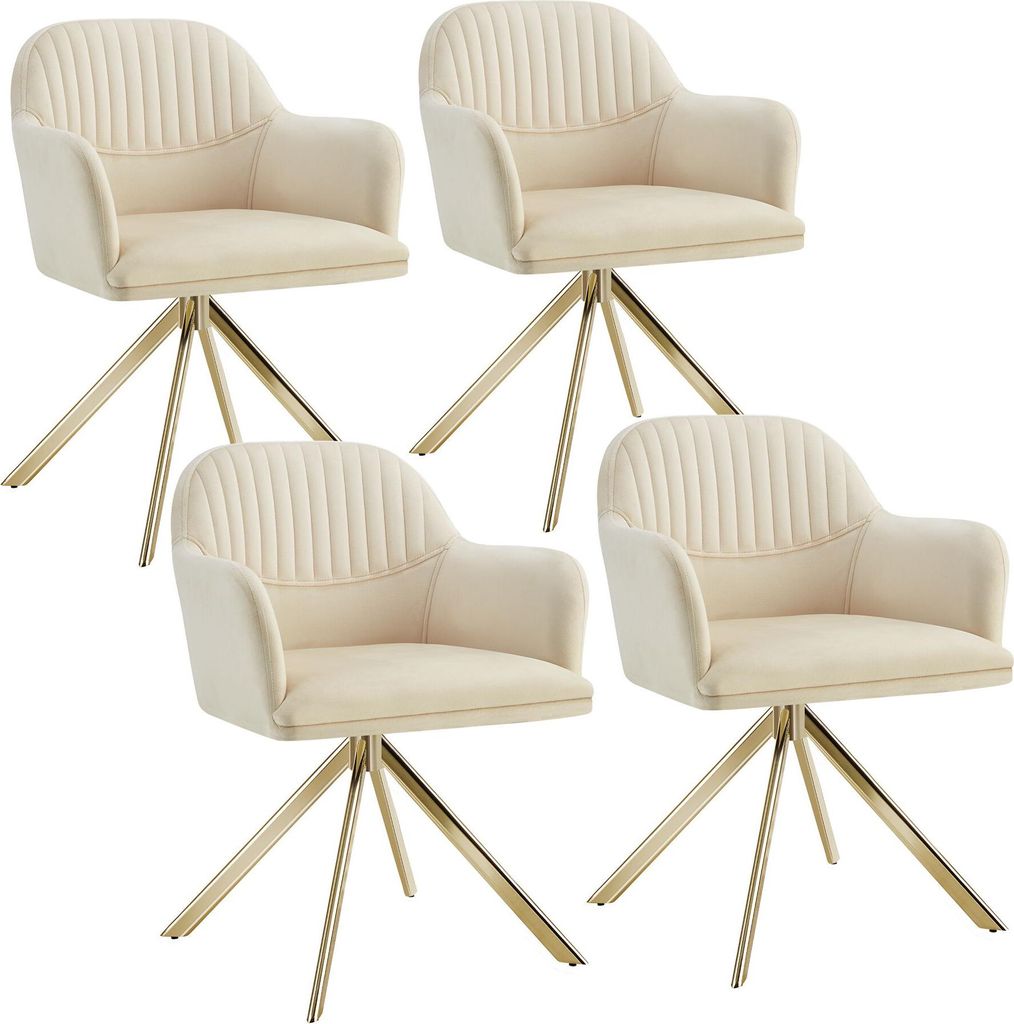 Chaise pivotante en velours Lona avec rembourrage épais - Image du produit 