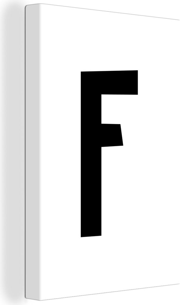 OneMillionCanvasses - Leinwandbilder - 90x140 cm, Kinder Illustration der Buchstaben des Alphabets "F" auf einem weißen Hintergrund, Wandbilder ...