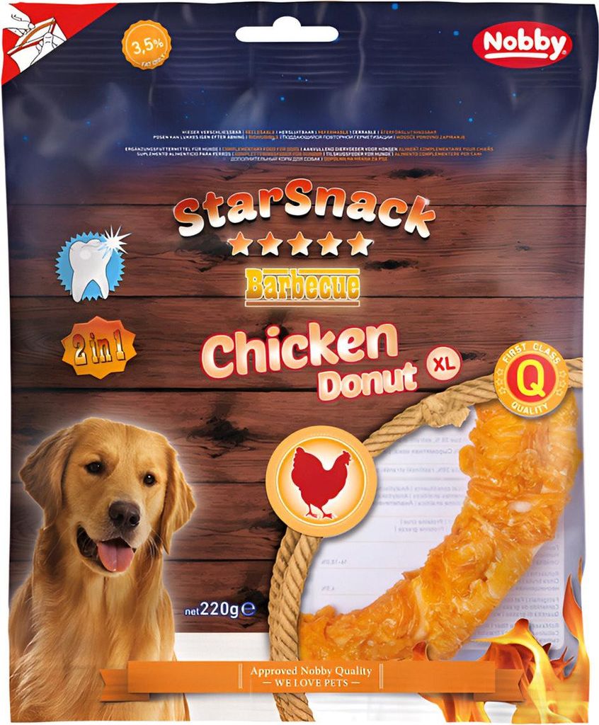 Nobby StarSnack Barbecue Chicken Donut XL cca 20,0 cm, 220 Obrázok produktu 