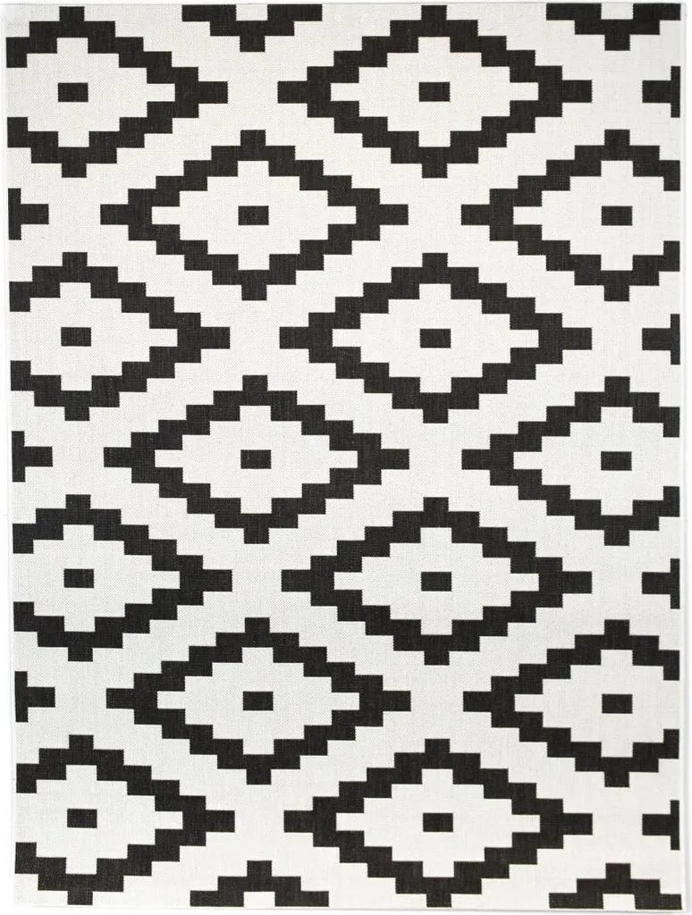Tapis d'extérieur kilim rectangulaire tissé pour terrasse et balcon