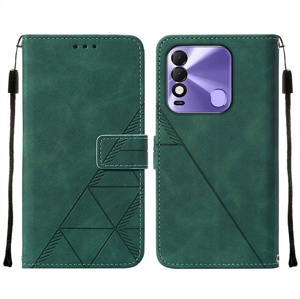 Cover Tecno Spark 8 Portafoglio Verde: Protezione Anti-Urto 360°