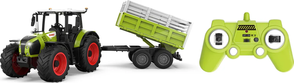 Jouet tracteur Claas télécommandé WIKY avec benne pour petit fermier