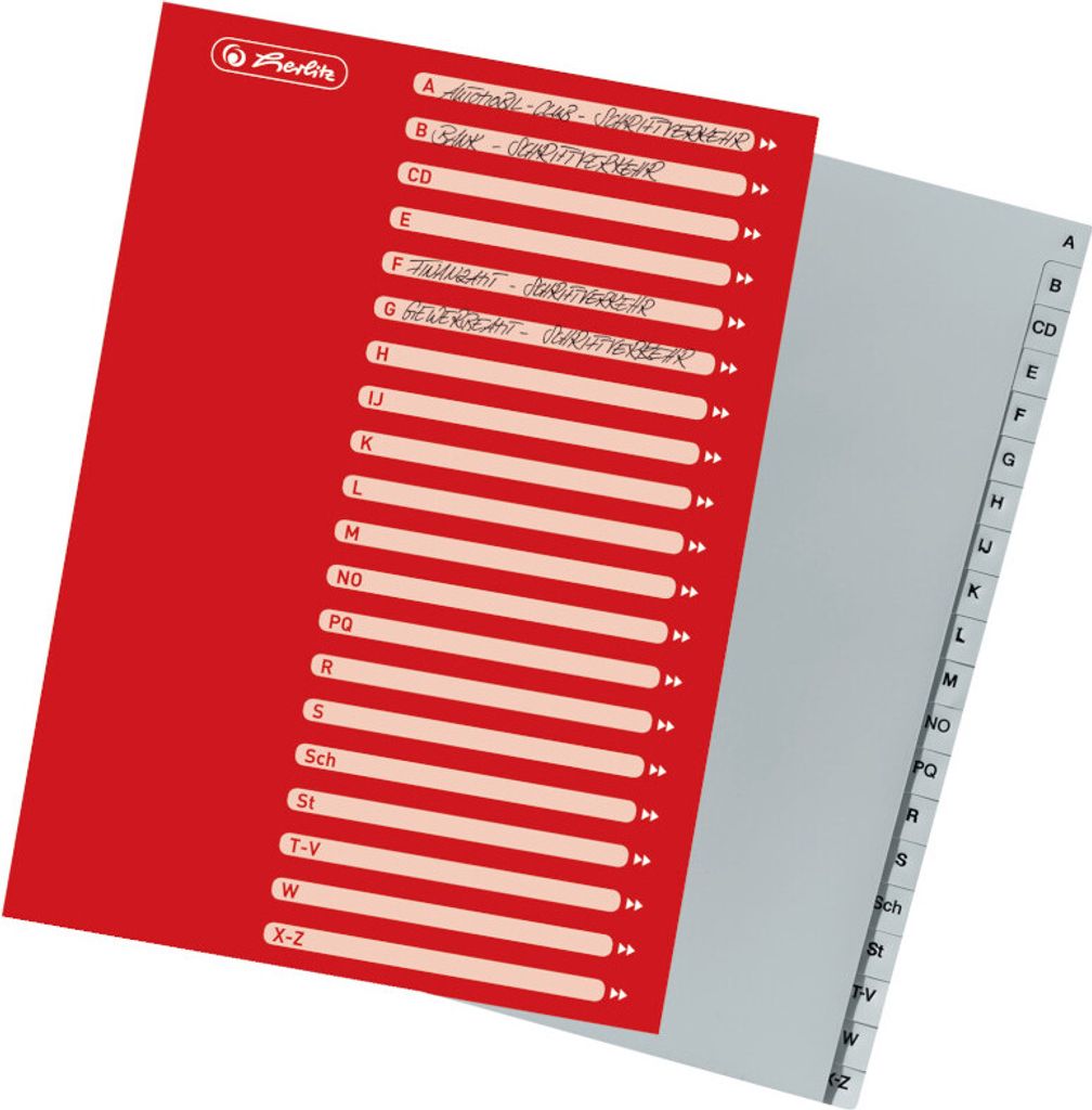 Herlitz Register 20tlg A4 PP A-Z A4