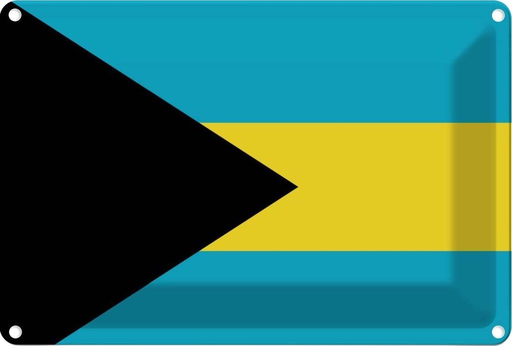 vianmo Blechschild 20x30 cm Bahamas the Flagge Fahne Wappen