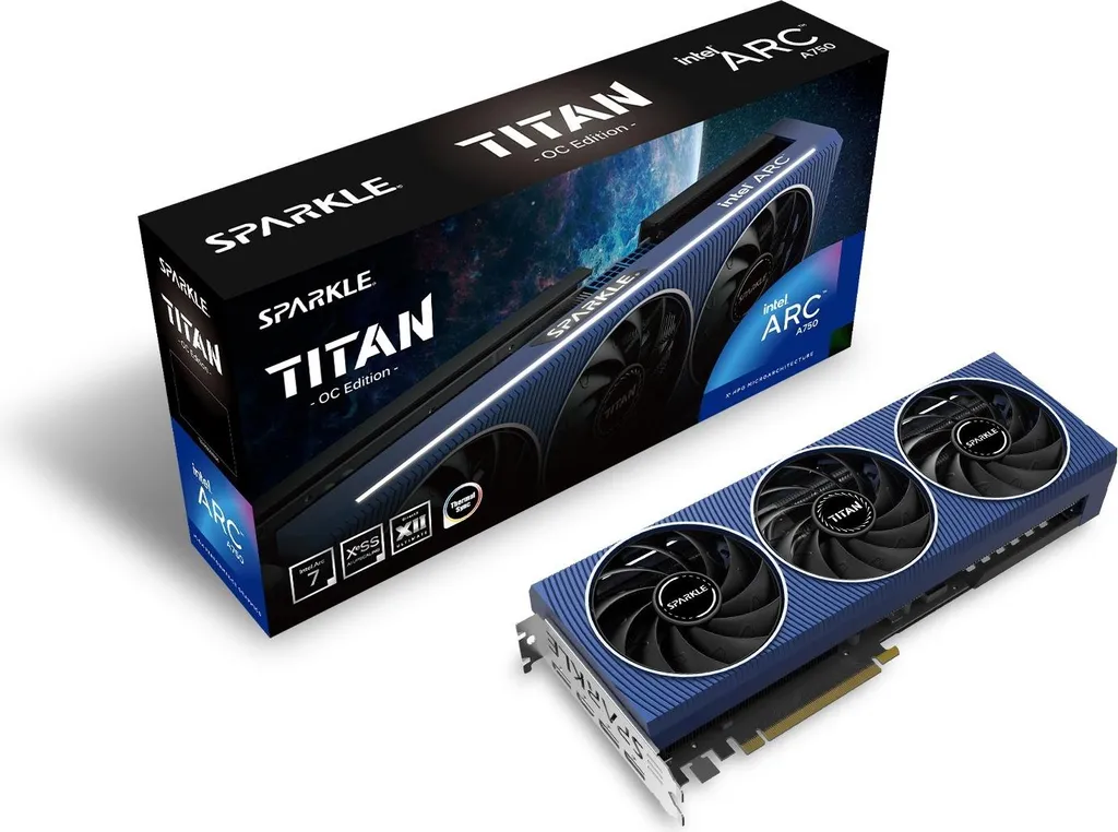 Sparkle Intel A750 Titan OC Carte Graphique 8GB avec Triple Fan Silencieux