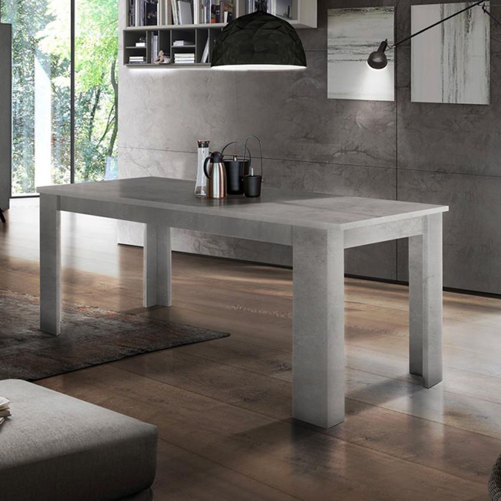 Ausziehbarer Esstisch 160-210x90cm modernes Design grau Jesi Bronx