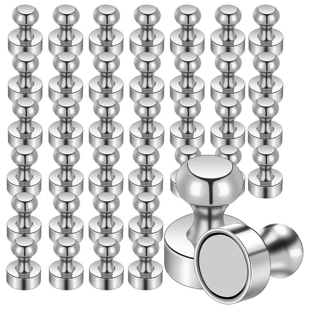 38 Magnete für Magnettafeln, kleine Magnete, extra starke Neodym-Magnete, geeignet für Whiteboards und Kühlschränke, mit Griff, für Fotos, Sch...