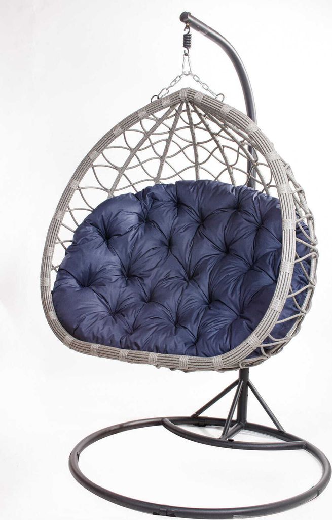 Poduszka na fotel wiszący 130x100 ciemnoniebieska | Zdjęcie produktu 
