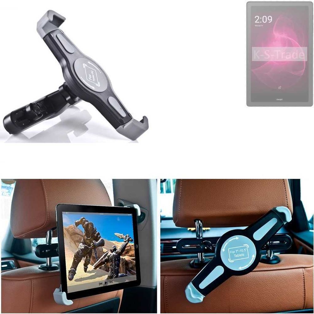 K-S-Trade Tablethalterung kompatibel mit T-Mobile REVVL TAB 5G KFZ Kopfstützen Halterung 360° Auto Sitzhalterung Headrest Holder Halter Tablet PC