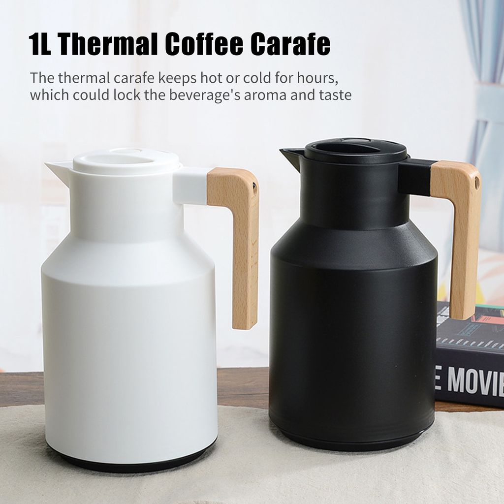 Thermo-Kaffeekaraffe 1 Liter - Isolierte Isolierkanne Für Kaffee & Tee