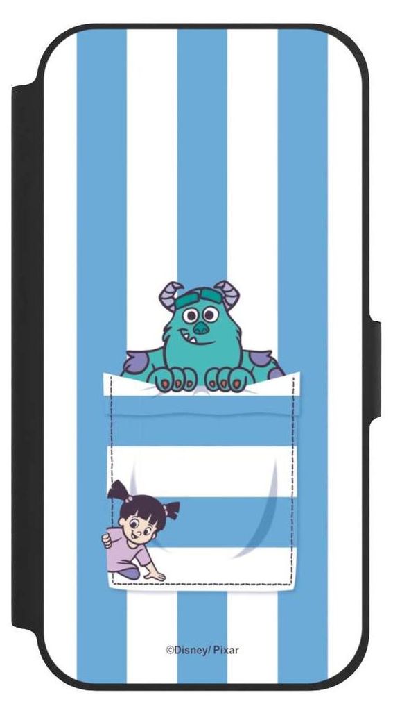 NIVOCASE Klapphülle für Apple iPhone 12 Pro Handyhülle aus Kunst Leder NIVOflip schwarz Disney Pixar Fanartikel Die Monster AG