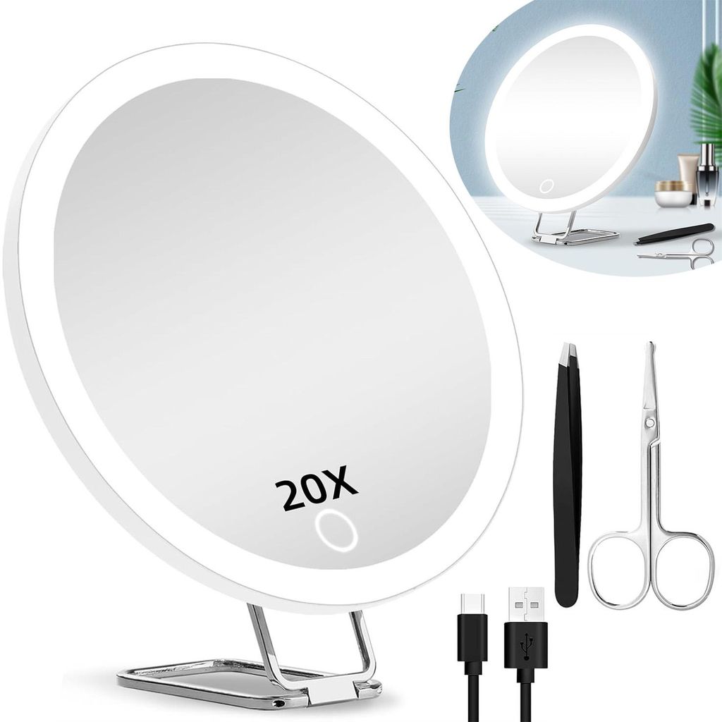 Vergrößerungsspiegel Mit Licht 20 X, Make Up Produktbild 