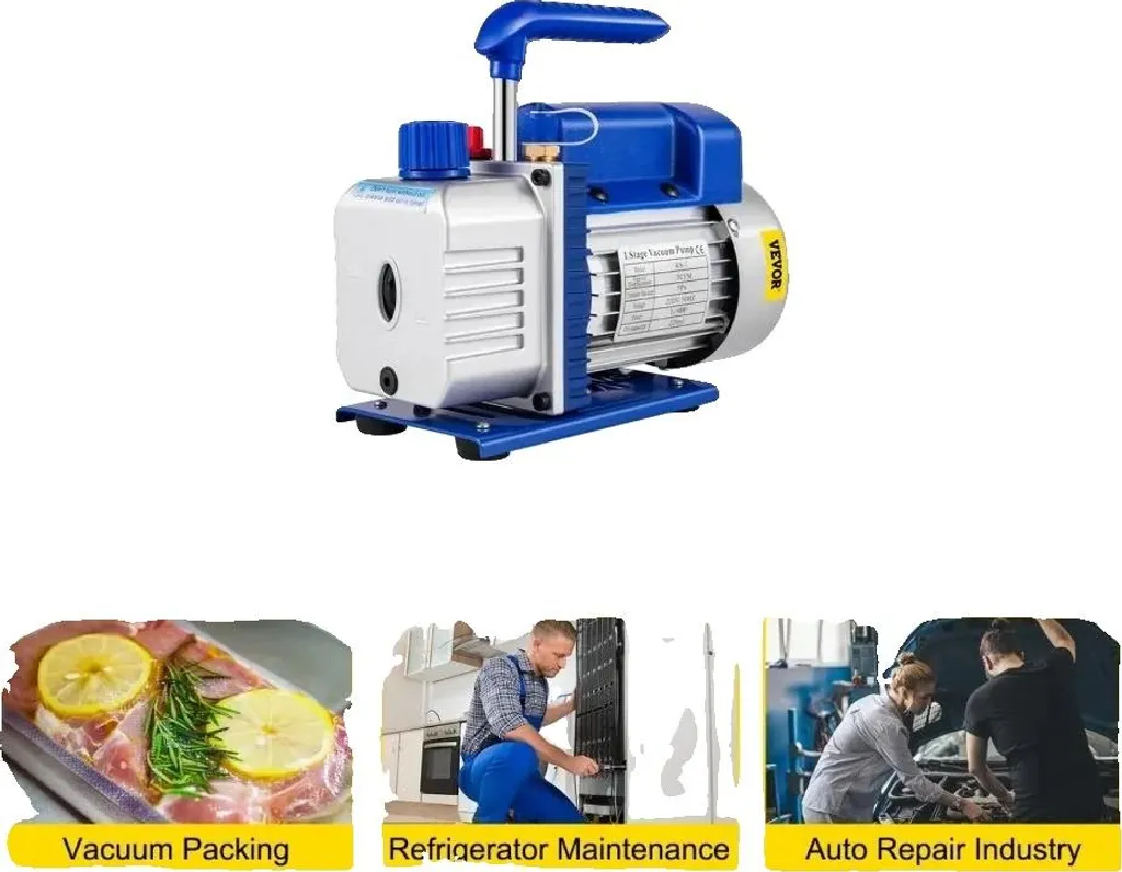 Pompe à vide 3 CFM contre l'humidité des circuits - Modèle portable